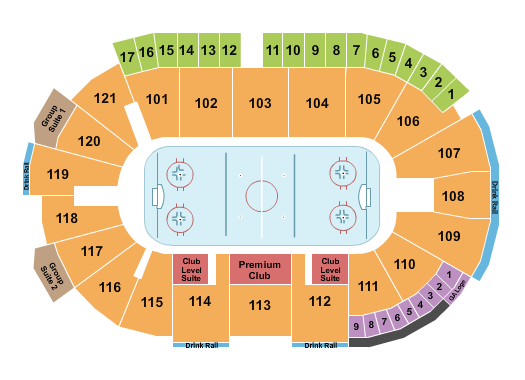 Fishers Event Center Seating Chart: Hockey