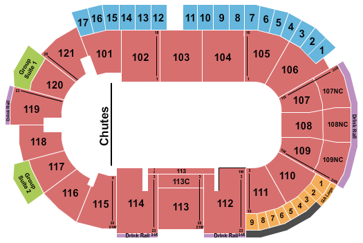 Fishers Event Center Seating Chart: Rodeo