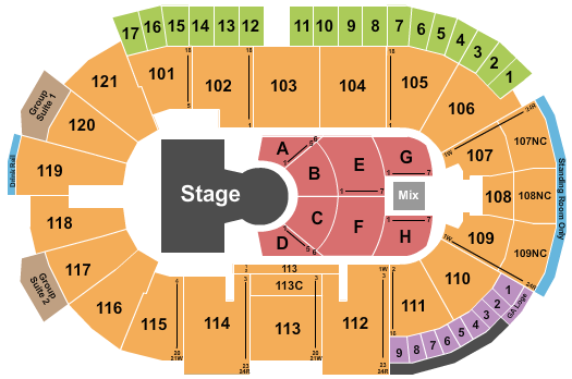 Fishers Event Center Seating Chart: The Arrival