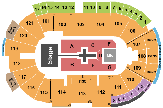 Fishers Event Center Seating Chart: TobyMac