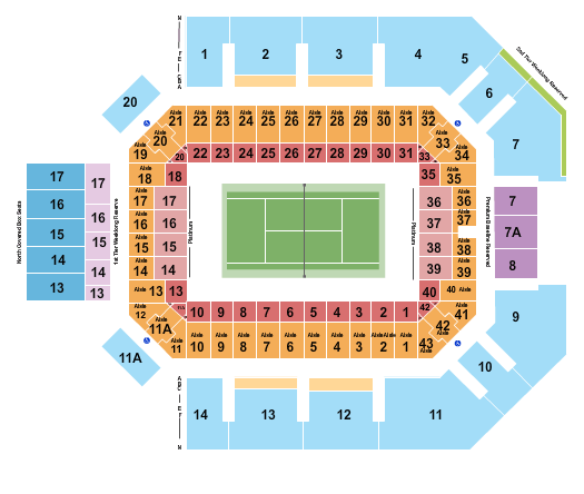 Fitzgerald Tennis Center Map