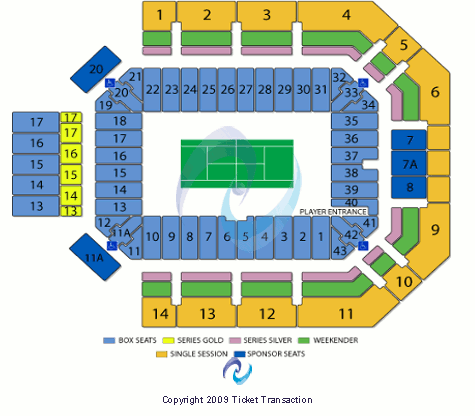 Fitzgerald Tennis Center Seating Map