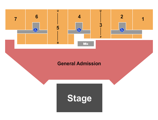 Five Flags Center - Arena Seating Chart: Endstage GA Floor
