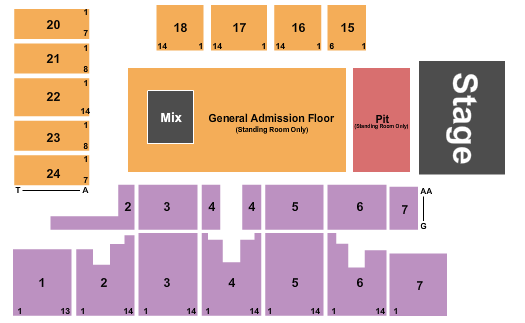 Motor City Sound Board Seating Chart