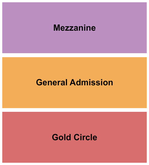 Five Points Theatre Seating Chart: GC / GA / Mezz
