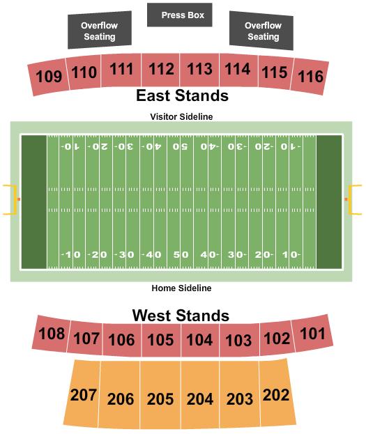 Five Star Stadium Seating Chart