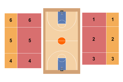 Fleming Gymnasium Seating Chart: Basketball