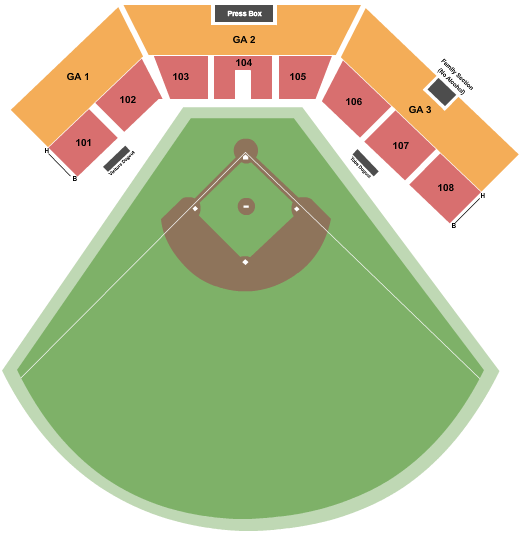 Fleming Stadium Seating Chart: Baseball