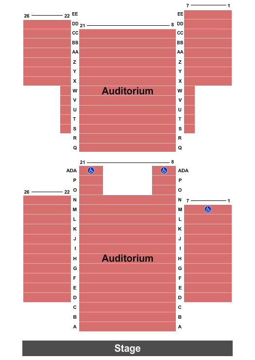 Flickinger Center for the Performing Arts Seating Chart