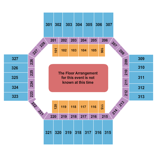 Florence Civic Center Seating Chart: Generic Floor