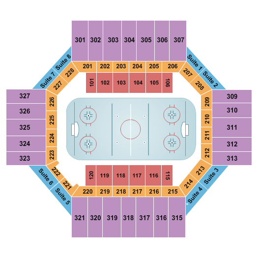 Florence Civic Center Seating Chart: Hockey 2