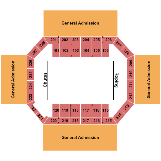Florence Civic Center Seating Chart: Rodeo with GA