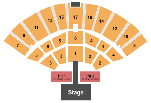 Florida Strawberry Festival Grounds Seating Chart: Endstage SRO - Floor 1 & 2