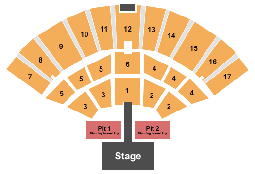 Florida Strawberry Festival Grounds Seating Chart: Endstage SRO - Floor 1 & 2