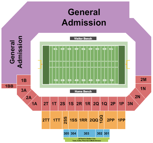 Floyd Stadium Map