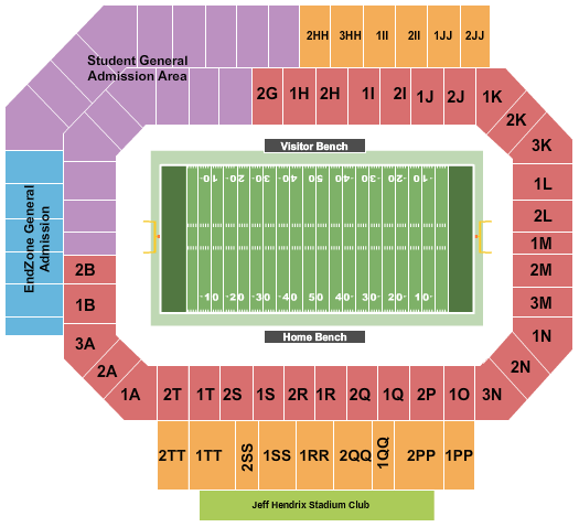 Floyd Stadium Seating Chart: Football 2