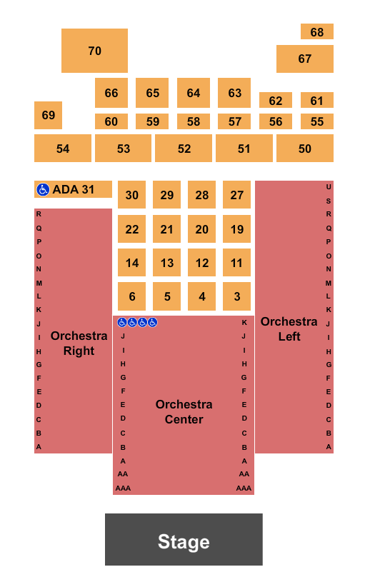 Flying Monkey Movie House & Performance Center Seating Chart: Endstage