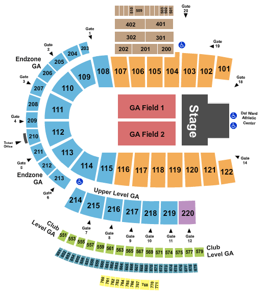 Folsom Field Dead And Company Seating Chart Elcho Table