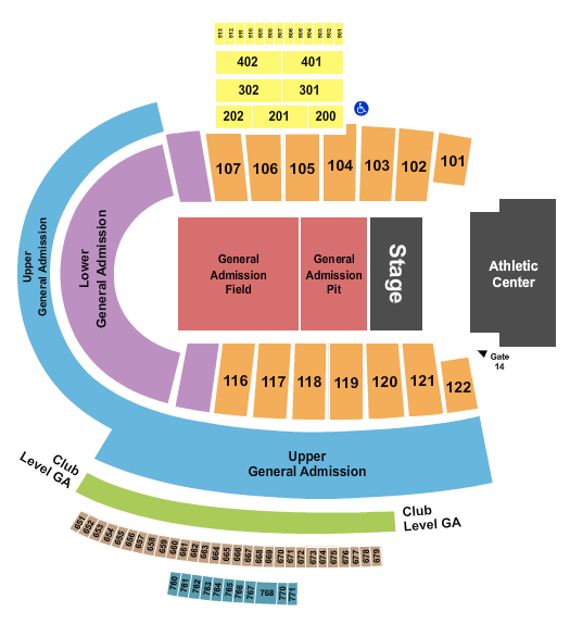 Folsom Field Seating Chart: Endstage GA Pit