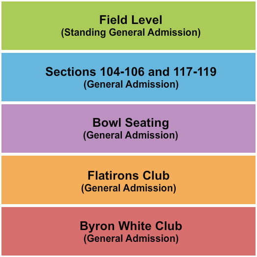 Folsom Field Seating Chart: GA by Level