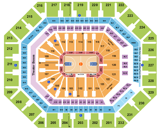 Footprint Center Seating Chart: Basketball 2