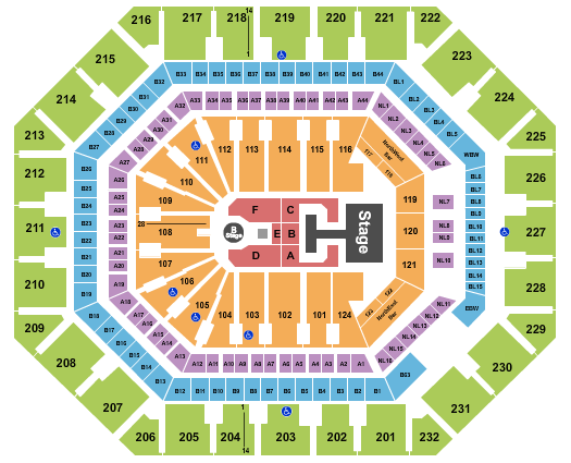 Footprint Center Seating Chart: Descendants & Zombies