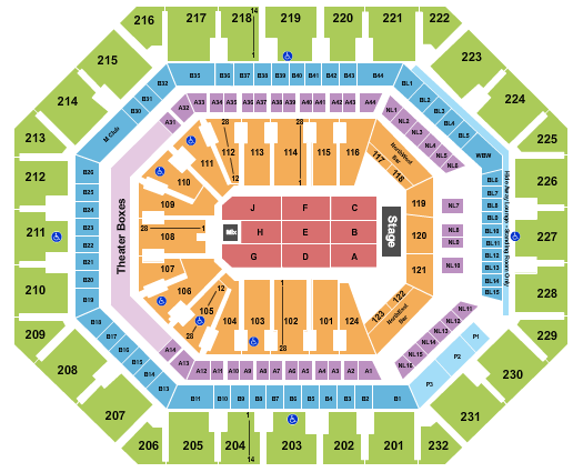 PHX Arena Seating Chart: Endstage 2