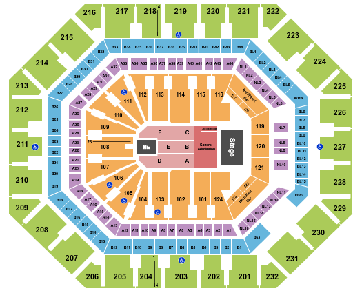 Footprint Center Seating Chart: Endstage Pit