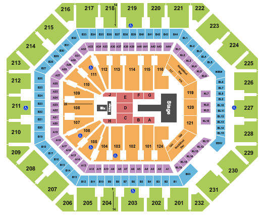 Footprint Center Seating Chart: J Balvin