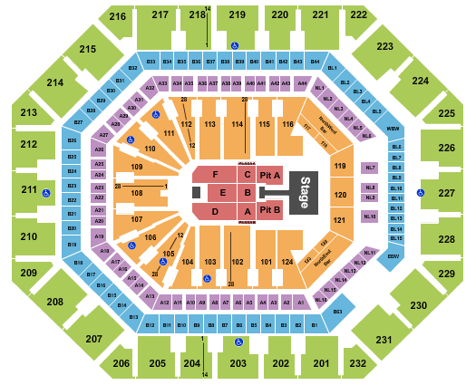 Footprint Center Seating Chart: Kelsea Ballerini