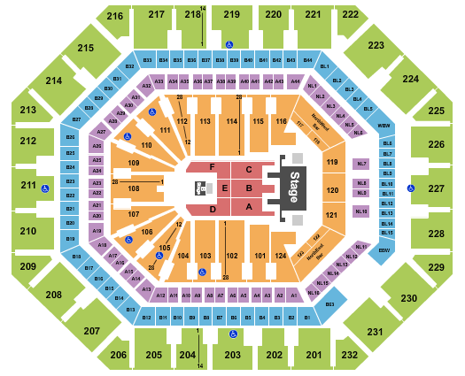 PHX Arena Seating Chart: Mana