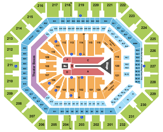 PHX Arena Seating Chart: Maroon 5