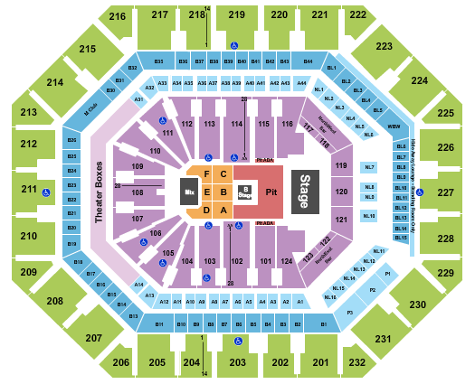 PHX Arena Seating Chart: Nine Inch Nails