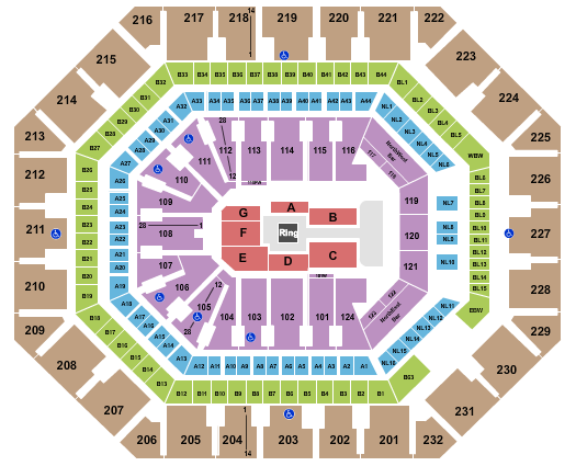 Footprint Center Seating Chart: Wrestling - AEW