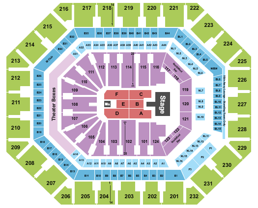 PHX Arena Seating Chart: Wu-Tang Clan