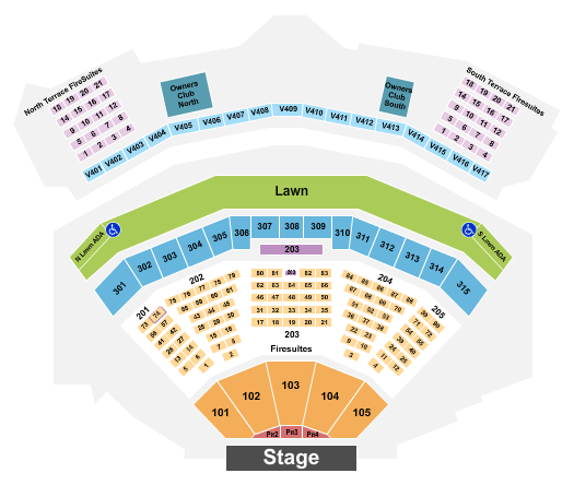 Ford Amphitheater - Colorado Springs Seating Chart: Endstage