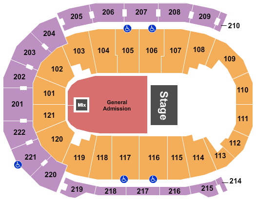 Ford Center - IN Seating Chart: Endstage GA Floor 2