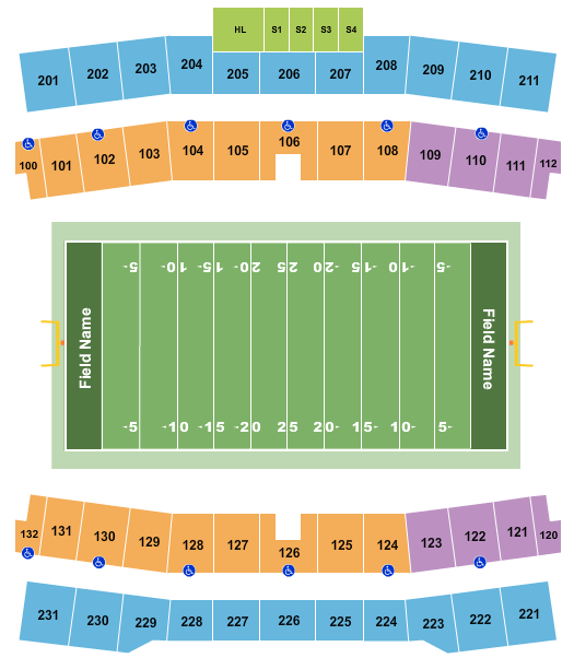 Ford Center - TX Seating Chart: Football