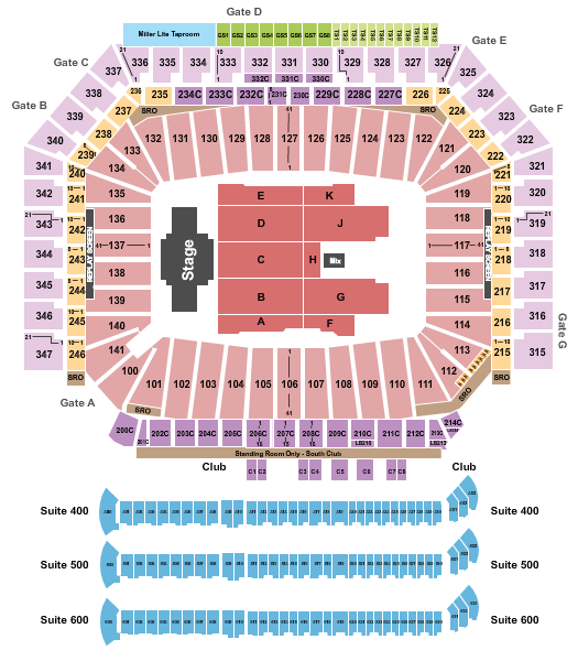 Ford Field Seating Chart: Billy Joel