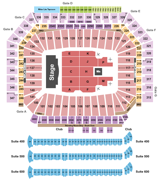 Ford Field Seating Chart: Bruno Mars