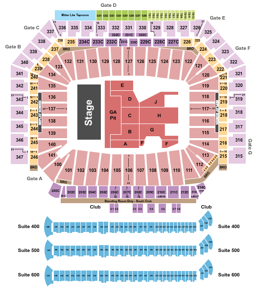 Ford Field Seating Chart: Chris Stapleton