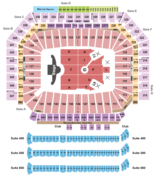Ford Field Seating Chart: Ed Sheeran