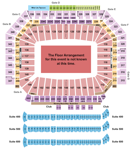 Ford Field Seating Chart: Generic Floor