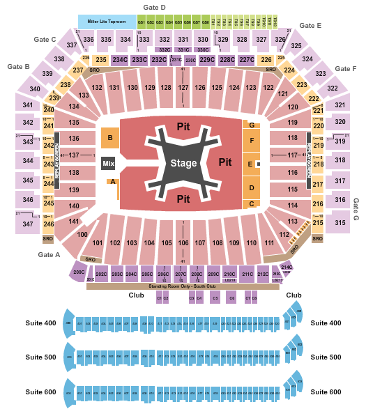 Ford Field Seating Chart: Luke Combs