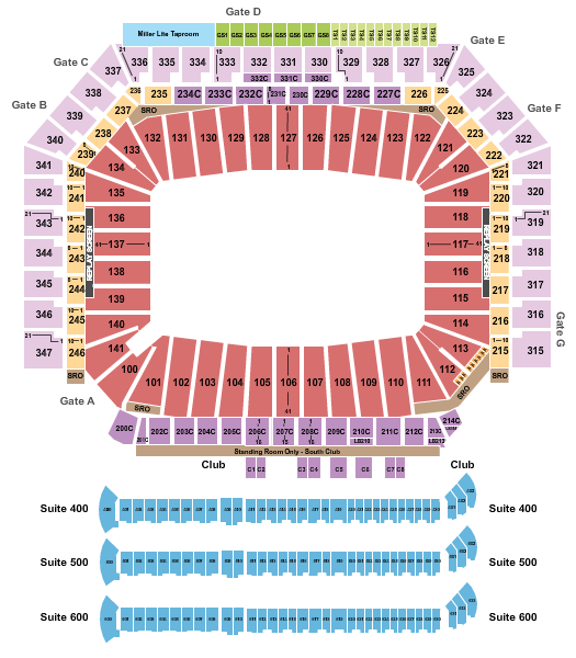 Ford Field Seating Chart: Open Floor