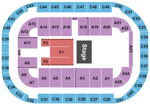 Arena At Ford Idaho Center Seating Chart: Endstage 3