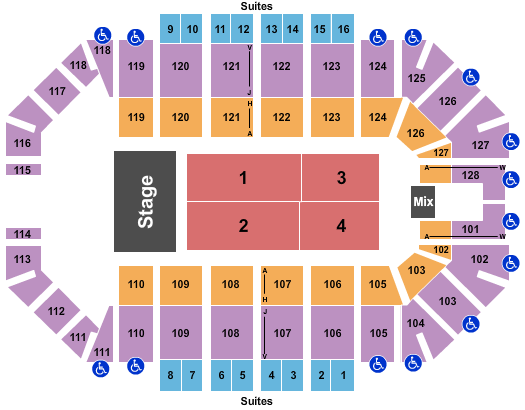 Ford Park Arena Seating Chart: Endstage 3
