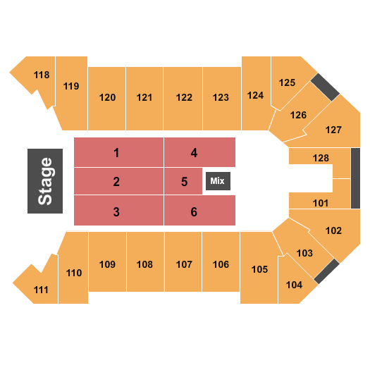 Ford Park Arena Seating Chart: Endstage 5
