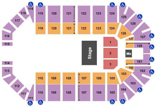 Ford Park Arena Seating Chart: Half House 2