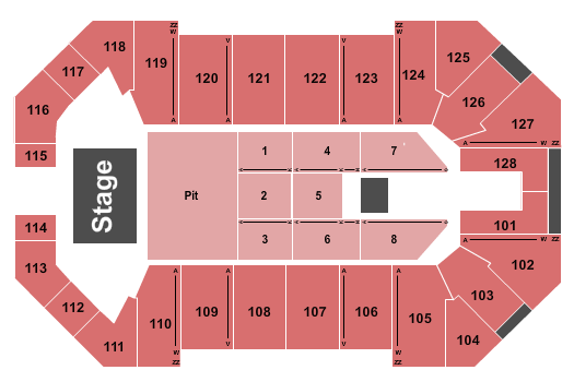 Ford Park Arena Seating Chart: Endstage GA Pit
